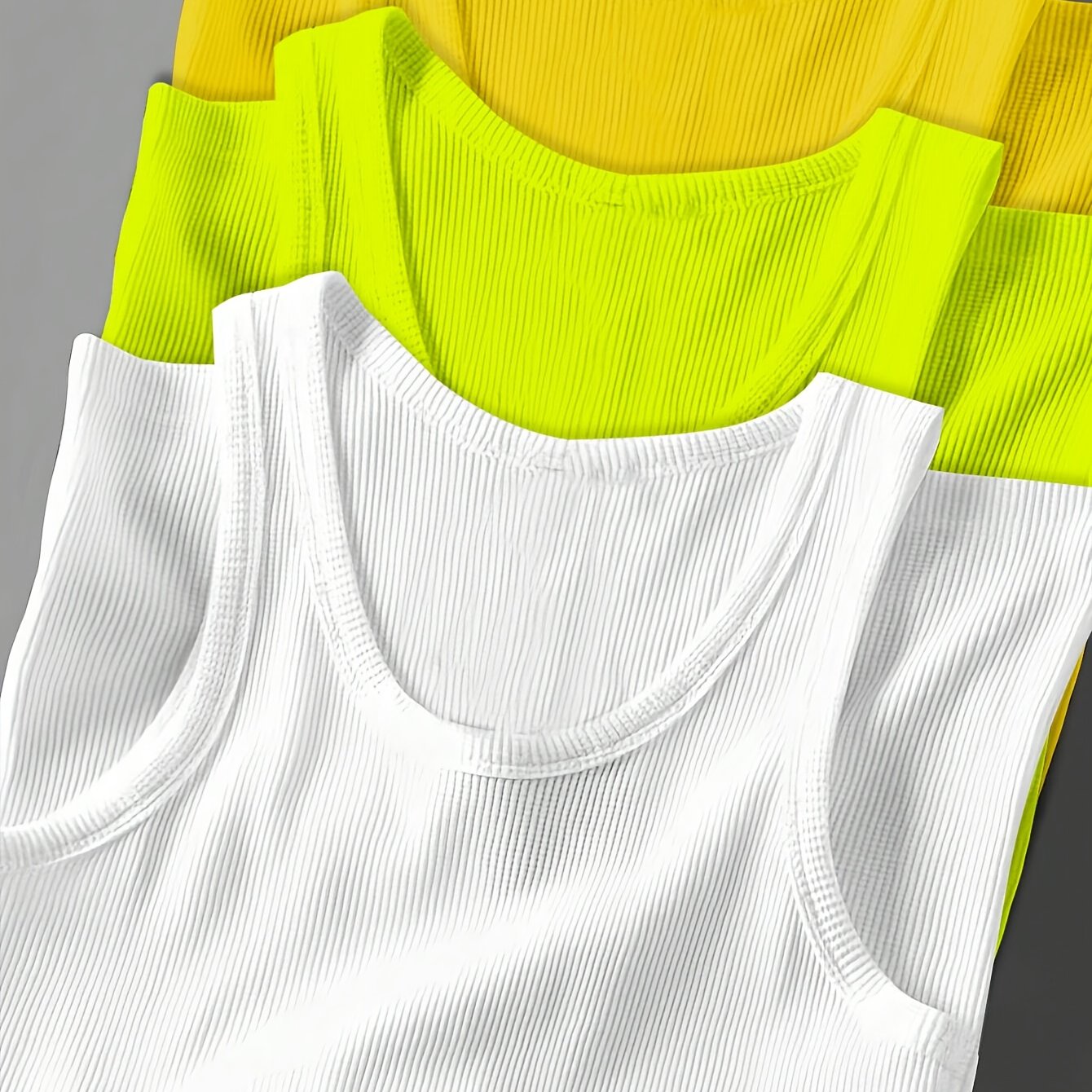3pcs Men's Solid Color Sleeveless Tank Tops - Sporty Slim Fit, Breathable Stretch Fabric, Round Neck, Machine Washable, All-Season Casual & Athletic Wear