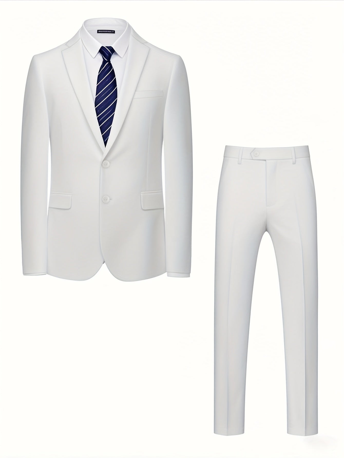 Classic Men's Single-Breasted Suit - 2pcs Set - Stylish Professional Attire for Weddings, Interviews, Parties, and Gatherings (Accessories Not Included)