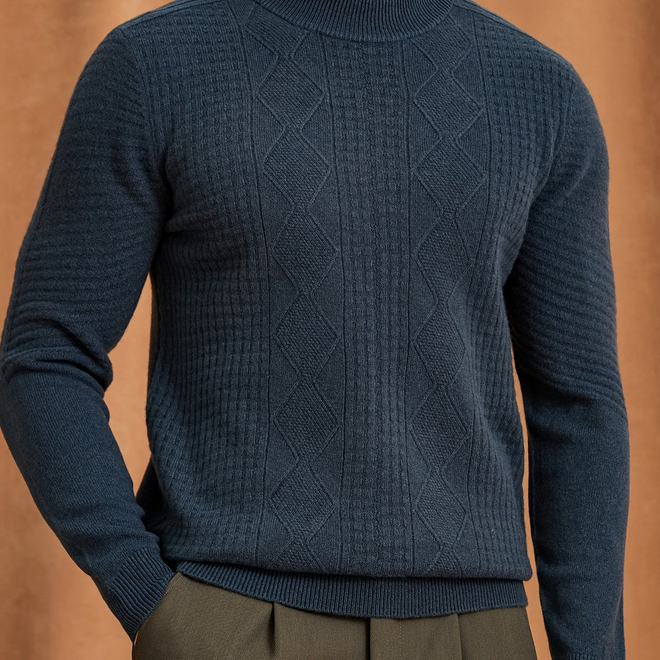 New Cross-Border Autumn And Winter Men'S Sweater Made of 100% Pure Velvet, Crafted from High-Quality Pure Velvet Fabric,