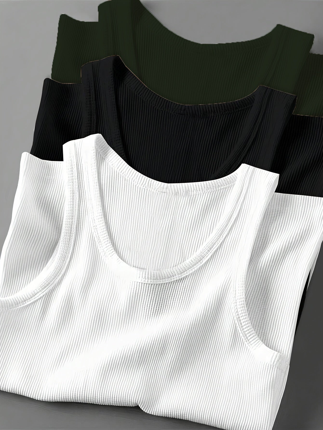 3pcs Men's Solid Color Sleeveless Tank Tops - Sporty Slim Fit, Breathable Stretch Fabric, Round Neck, Machine Washable, All-Season Casual & Athletic Wear