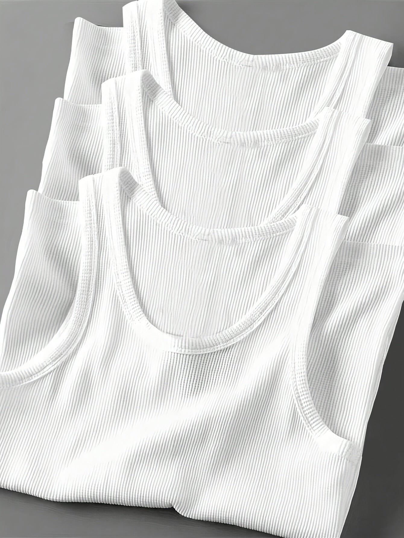 3pcs Men's Solid Color Sleeveless Tank Tops - Sporty Slim Fit, Breathable Stretch Fabric, Round Neck, Machine Washable, All-Season Casual & Athletic Wear