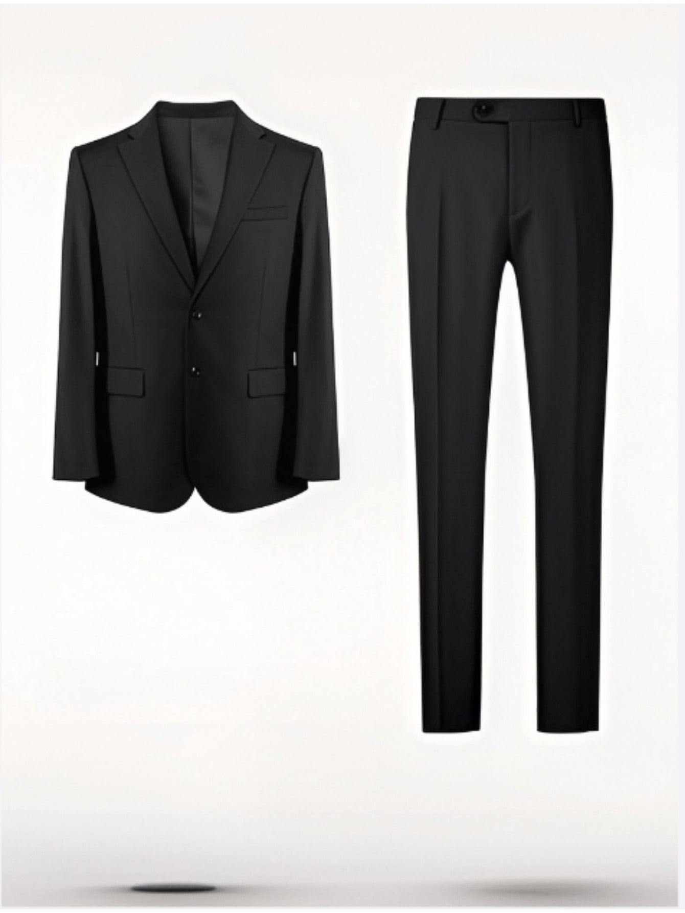 2pcs Men'S High-End Classic Formal Suit, Two-Button Suit Jacket + Trousers Set, Men'S Formal Clothing Holiday Gift Suitable for Weddings, Business,
