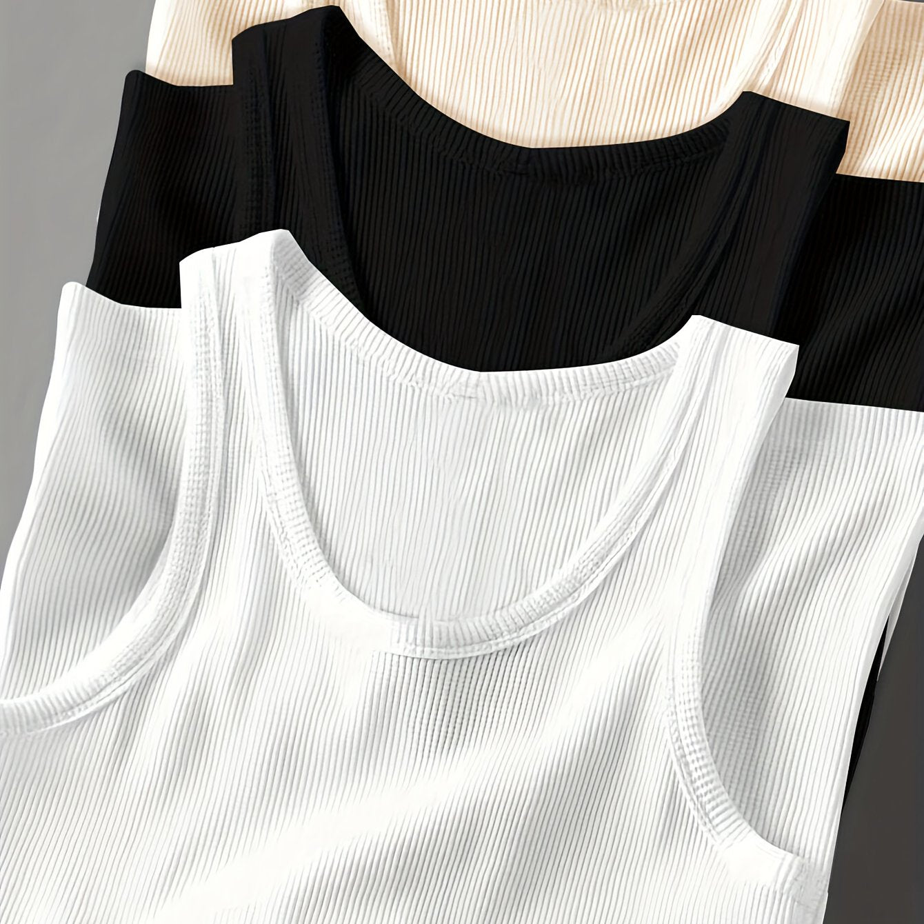 3pcs Men's Solid Color Sleeveless Tank Tops - Sporty Slim Fit, Breathable Stretch Fabric, Round Neck, Machine Washable, All-Season Casual & Athletic Wear