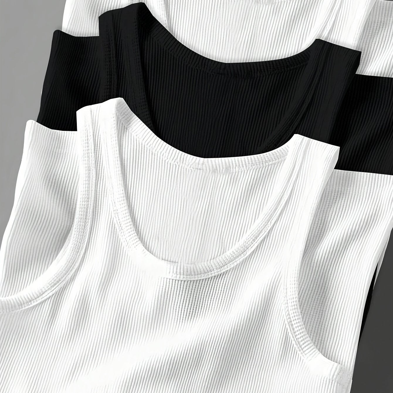 3pcs Men's Solid Color Sleeveless Tank Tops - Sporty Slim Fit, Breathable Stretch Fabric, Round Neck, Machine Washable, All-Season Casual & Athletic Wear