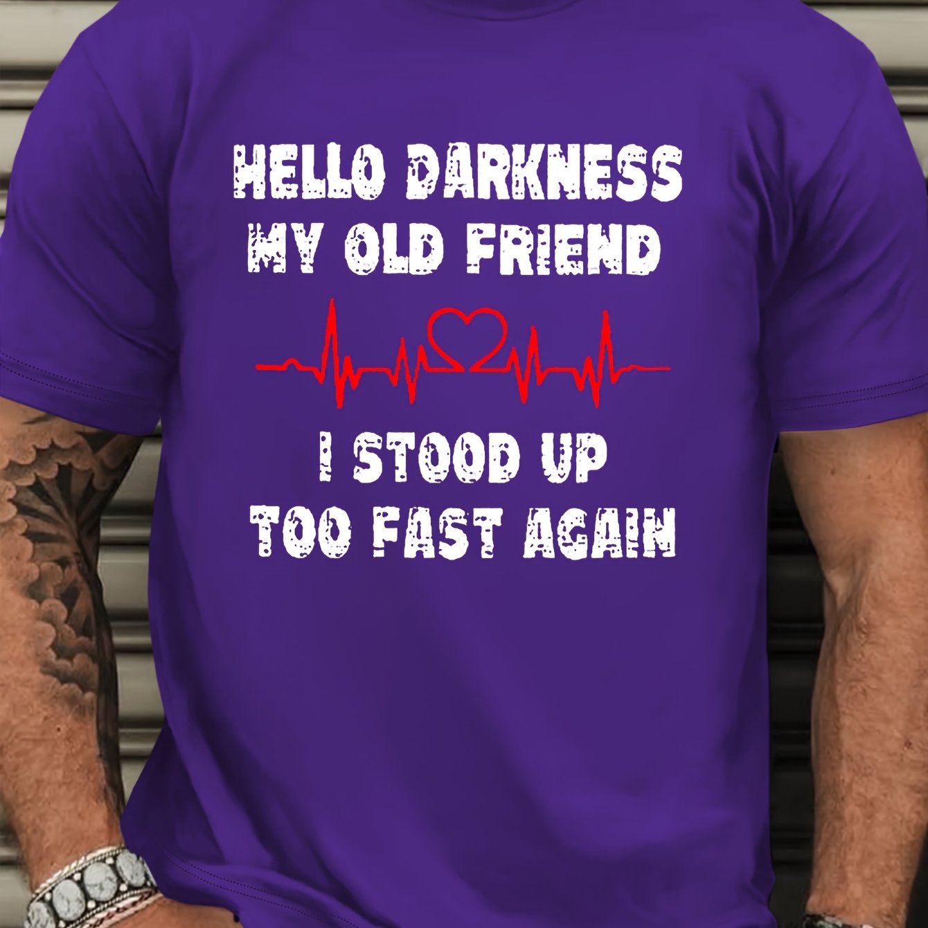 Bold Graphic Tee Plus Size Men's Casual Short Sleeve T-Shirt