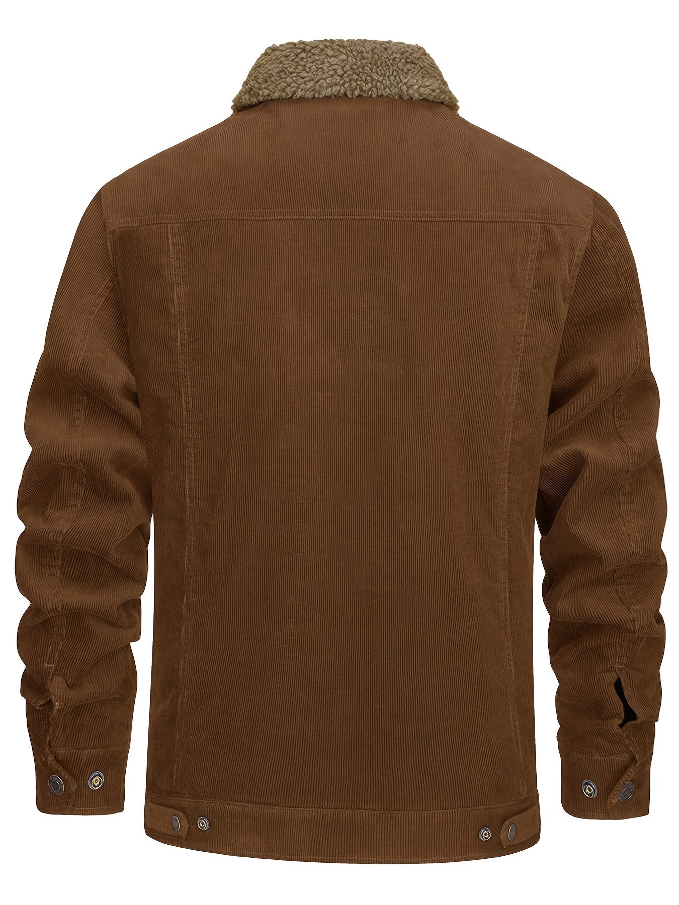 Men's Winter Fleece Jacket with Thick, Comfortable and Stiff Fabric, Warm Inner Lining, Multi-Pocket, Adjustable Cuff Collar,