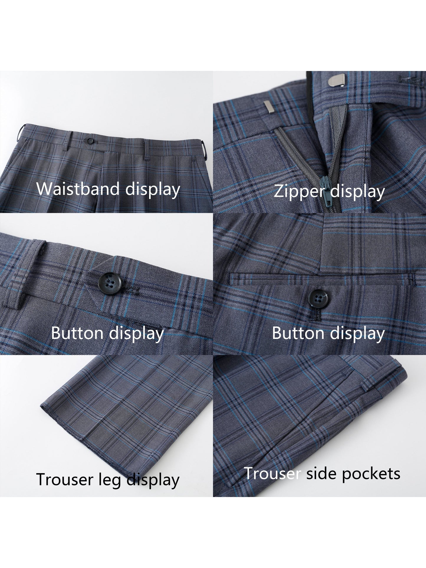 Remium 2-Piece Men's Slim Fit Suit Set, Notch Lapel 2-Button Jacket & Trousers, Double Vents for Weddings & Business Events