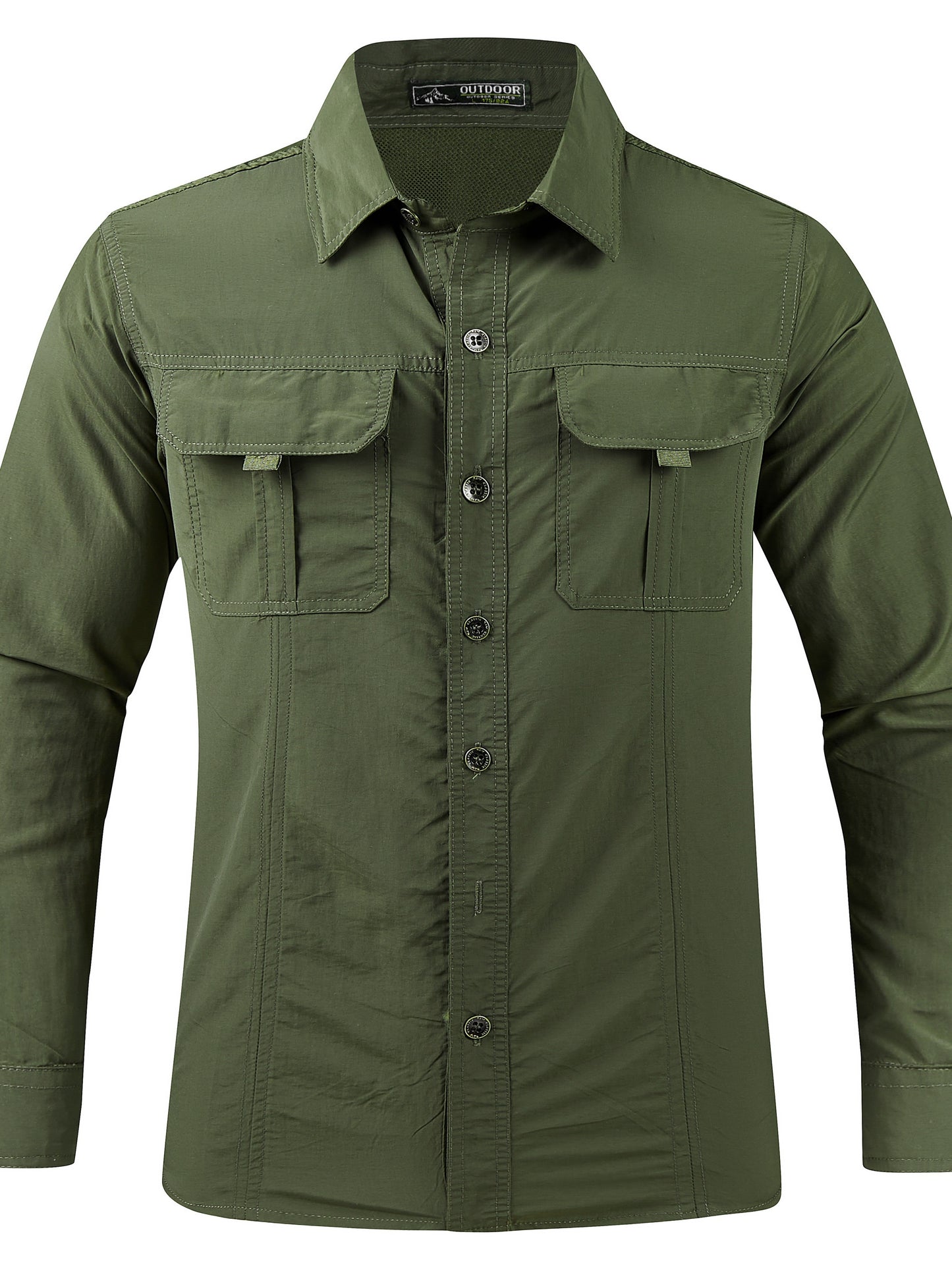 Mens Quick Dry Shirt Men's Quick-Dry Shirt - Beige Button-Up Formal & casual shirt with Button Front Placket, Long Sleeve Non-Sticky Fabric for Office, Outdoor,