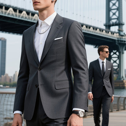 Men'S Suit Set, Suit Jacket And Trousers Set, Professional Attire Suitable For Interviews, Gatherings, Leisure And Holiday Gifts