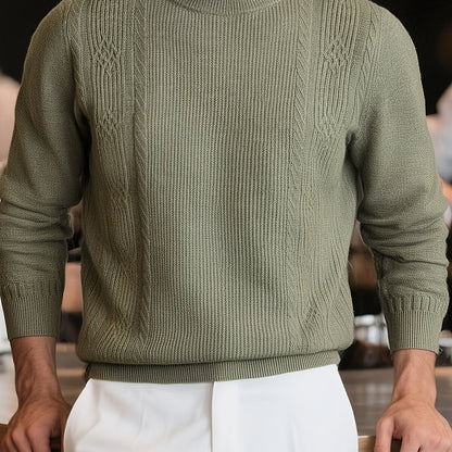 Men'S Sweater - Thick Warm Winter Pullover Sweater, Soft Warm Long Sleeve Sweater for Office, Formal Events & Everyday Cold Weather - Non-See-Through