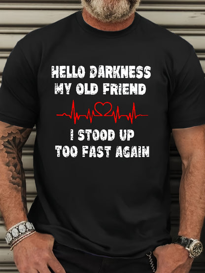 Bold Graphic Tee Plus Size Men's Casual Short Sleeve T-Shirt
