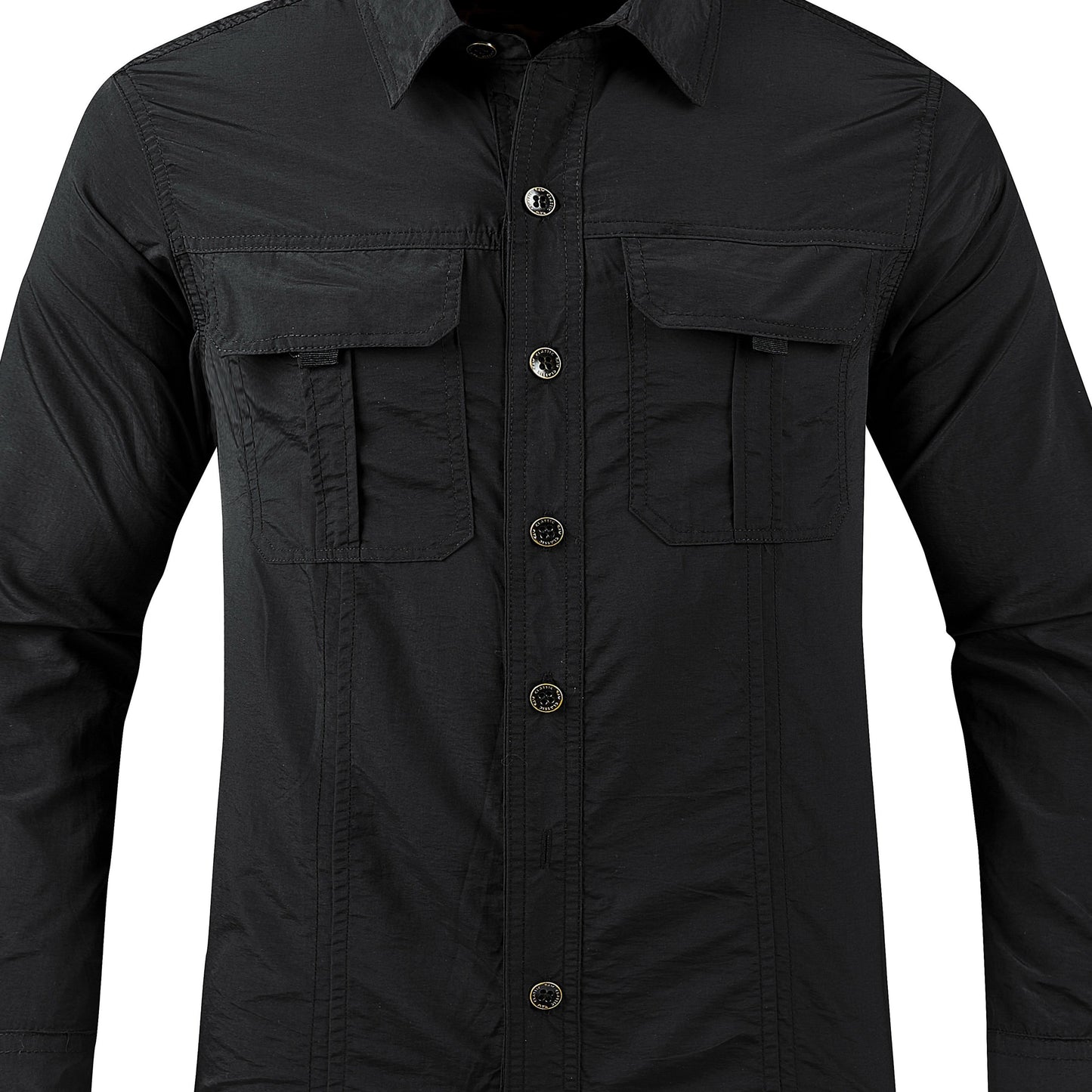 Mens Quick Dry Shirt Men's Quick-Dry Shirt - Beige Button-Up Formal & casual shirt with Button Front Placket, Long Sleeve Non-Sticky Fabric for Office, Outdoor,