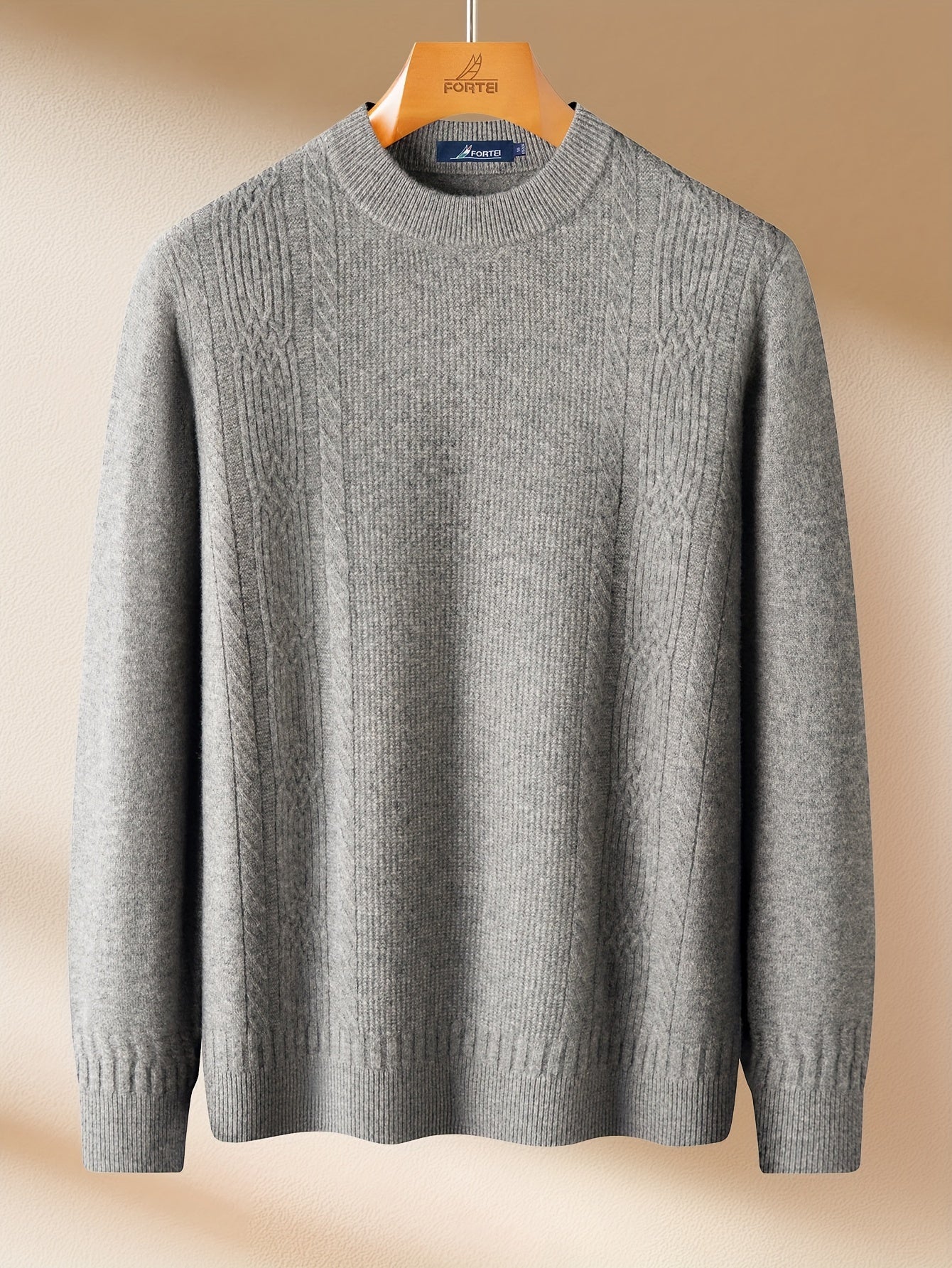 Men'S Sweater - Thick Warm Winter Pullover Sweater, Soft Warm Long Sleeve Sweater for Office, Formal Events & Everyday Cold Weather - Non-See-Through