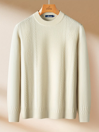 Men'S Sweater - Thick Warm Winter Pullover Sweater, Soft Warm Long Sleeve Sweater for Office, Formal Events & Everyday Cold Weather - Non-See-Through