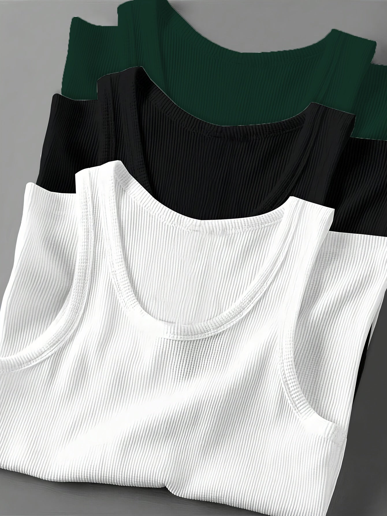 3pcs Men's Solid Color Sleeveless Tank Tops - Sporty Slim Fit, Breathable Stretch Fabric, Round Neck, Machine Washable, All-Season Casual & Athletic Wear
