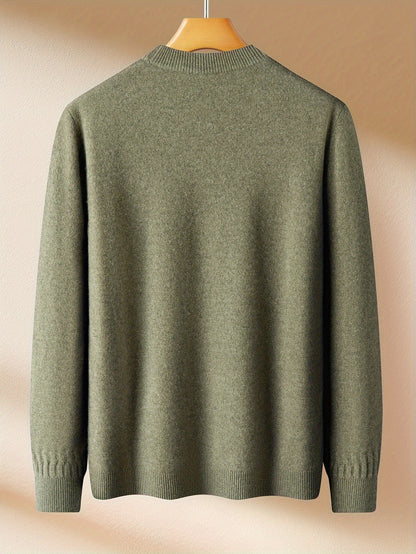Men'S Sweater - Thick Warm Winter Pullover Sweater, Soft Warm Long Sleeve Sweater for Office, Formal Events & Everyday Cold Weather - Non-See-Through