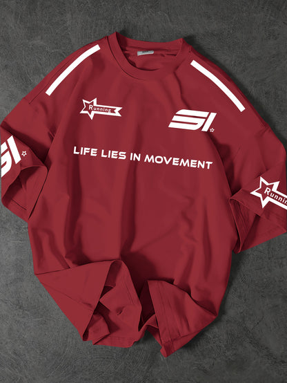 Street Fashion T-Shirt Soft Polyester Men's Street Fashion T-Shirt | Casual Loose Fit