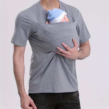 New Fashion Casual Kangaroo Dad Multifunctional Men's T-Shirt