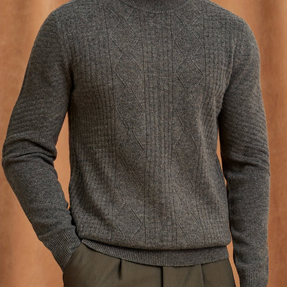 New Cross-Border Autumn And Winter Men'S Sweater Made of 100% Pure Velvet, Crafted from High-Quality Pure Velvet Fabric,