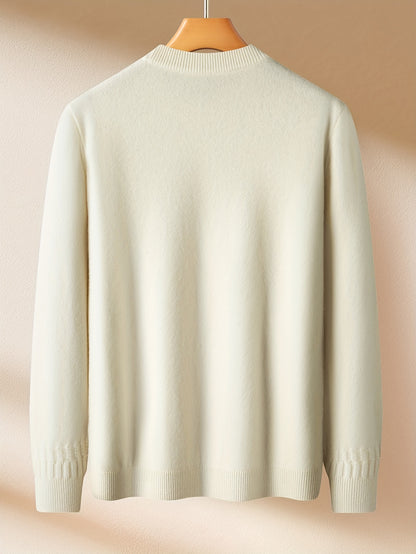 Men'S Sweater - Thick Warm Winter Pullover Sweater, Soft Warm Long Sleeve Sweater for Office, Formal Events & Everyday Cold Weather - Non-See-Through