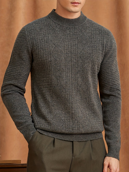 New Cross-Border Autumn And Winter Men'S Sweater Made of 100% Pure Velvet, Crafted from High-Quality Pure Velvet Fabric,