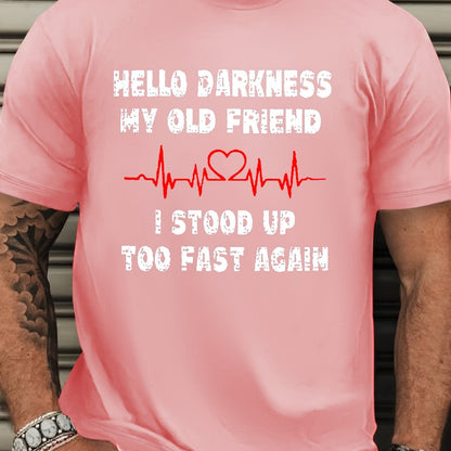 Bold Graphic Tee Plus Size Men's Casual Short Sleeve T-Shirt