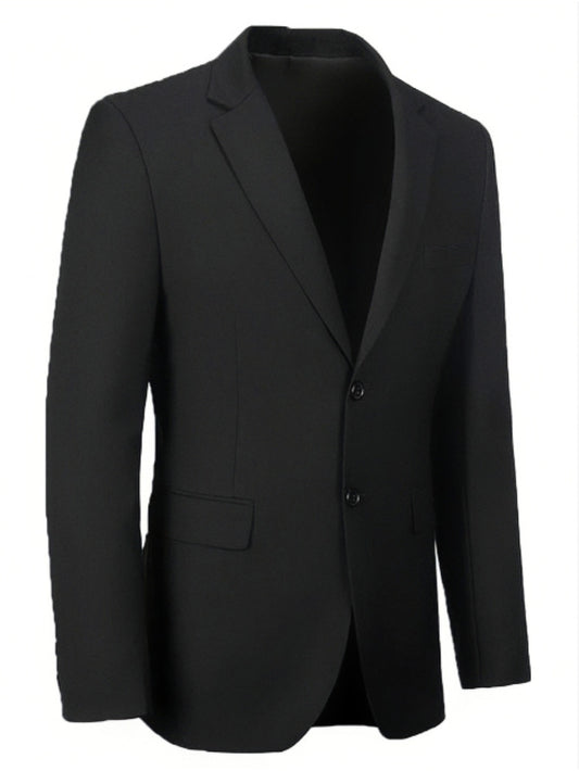 2pcs Men'S High-End Classic Formal Suit, Two-Button Suit Jacket + Trousers Set, Men'S Formal Clothing Holiday Gift Suitable for Weddings, Business,