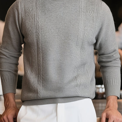 Men'S Sweater - Thick Warm Winter Pullover Sweater, Soft Warm Long Sleeve Sweater for Office, Formal Events & Everyday Cold Weather - Non-See-Through