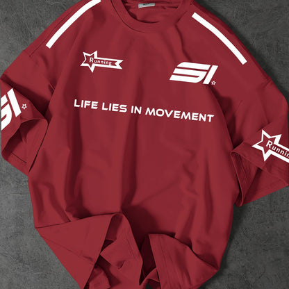 Street Fashion T-Shirt Soft Polyester Men's Street Fashion T-Shirt | Casual Loose Fit