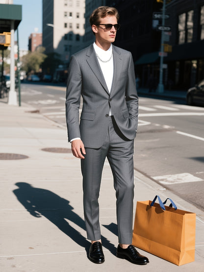 Men'S Suit Set, Suit Jacket And Trousers Set, Professional Attire Suitable For Interviews, Gatherings, Leisure And Holiday Gifts