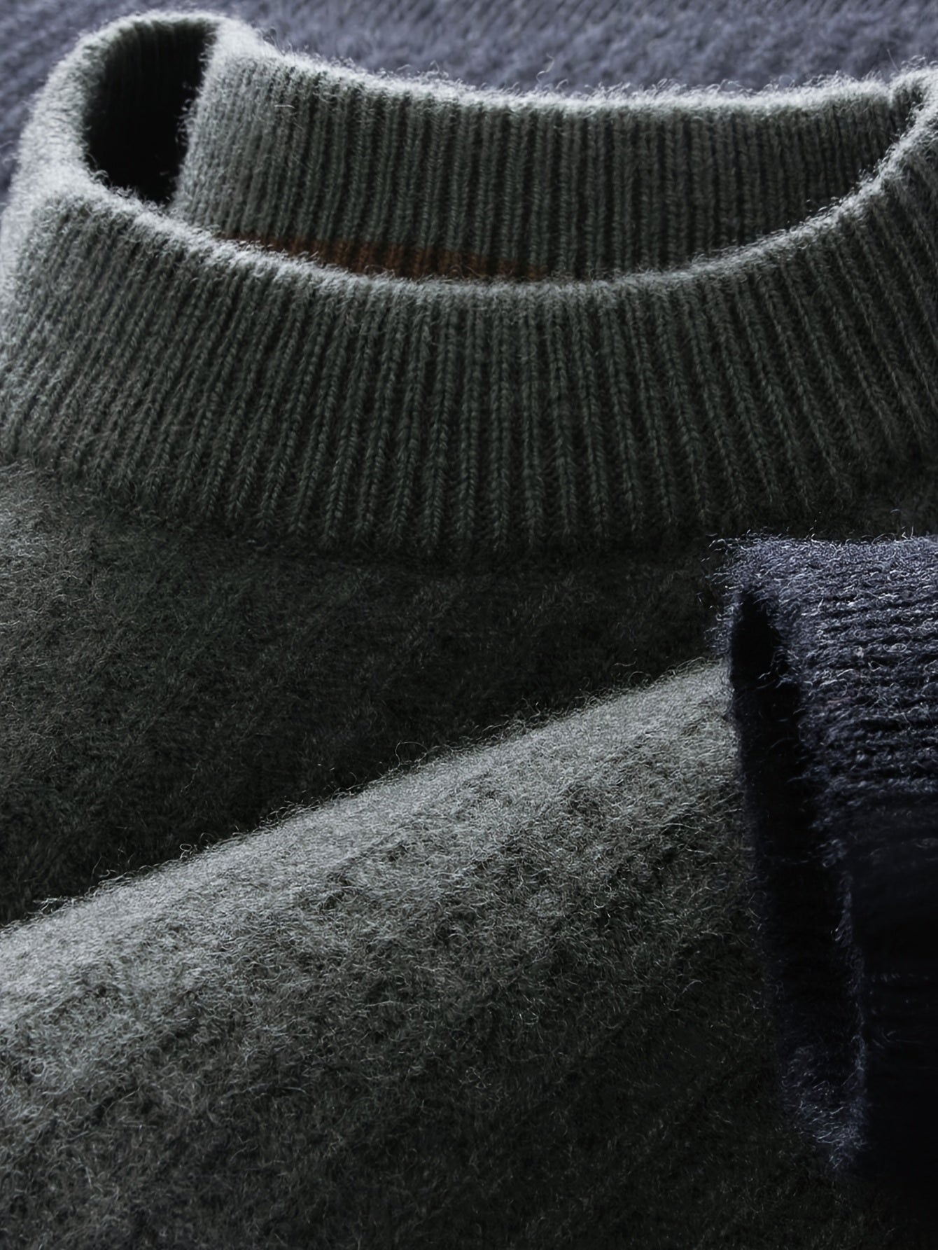 Men'S Sweater - Classic Pullover Sweater for Fall\u002FWinter, Soft Knit Long Sleeve Sweater in Dark Blue\u002FBlack\u002FGray\u002F