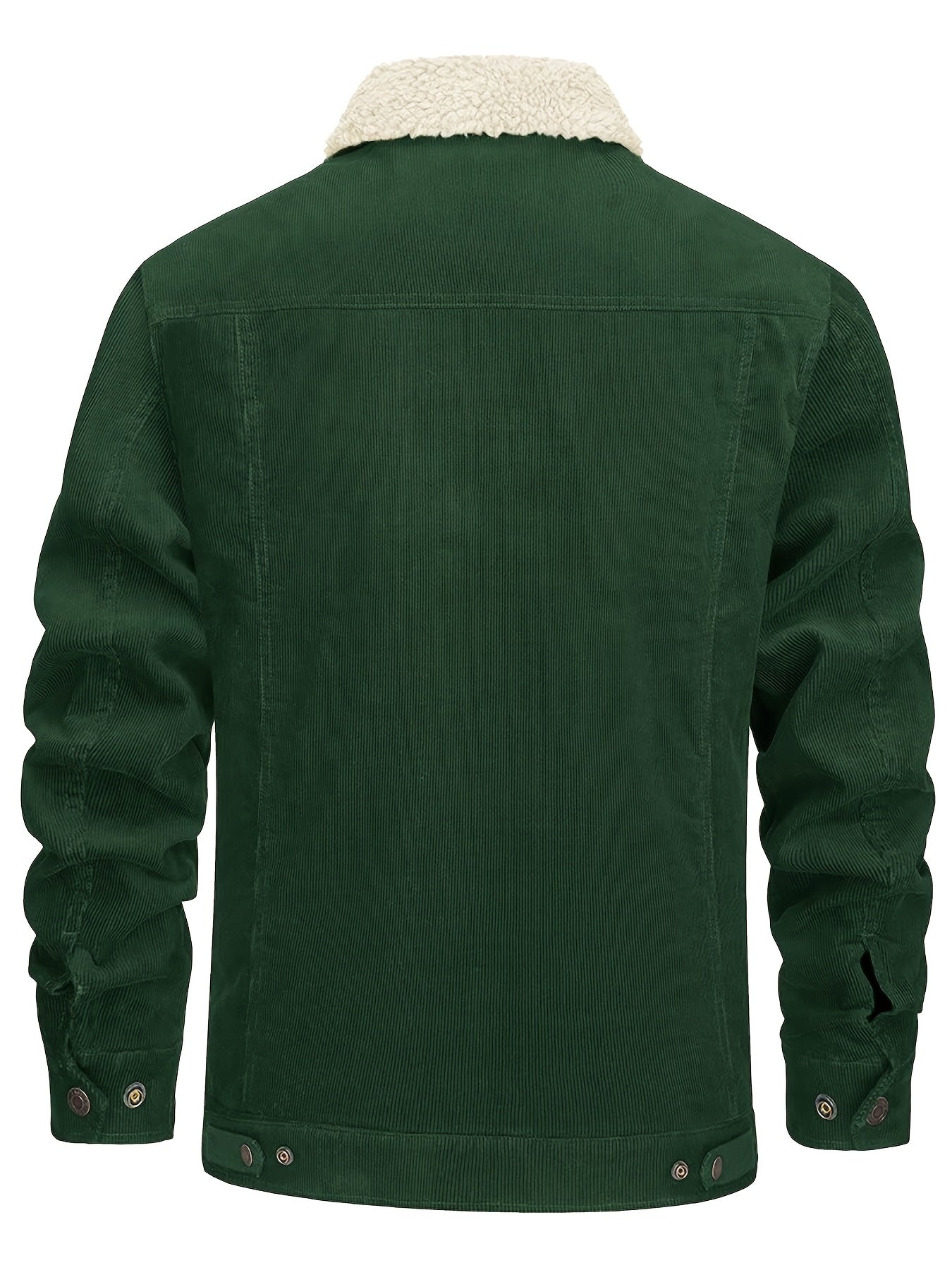 Men's Winter Fleece Jacket with Thick, Comfortable and Stiff Fabric, Warm Inner Lining, Multi-Pocket, Adjustable Cuff Collar,