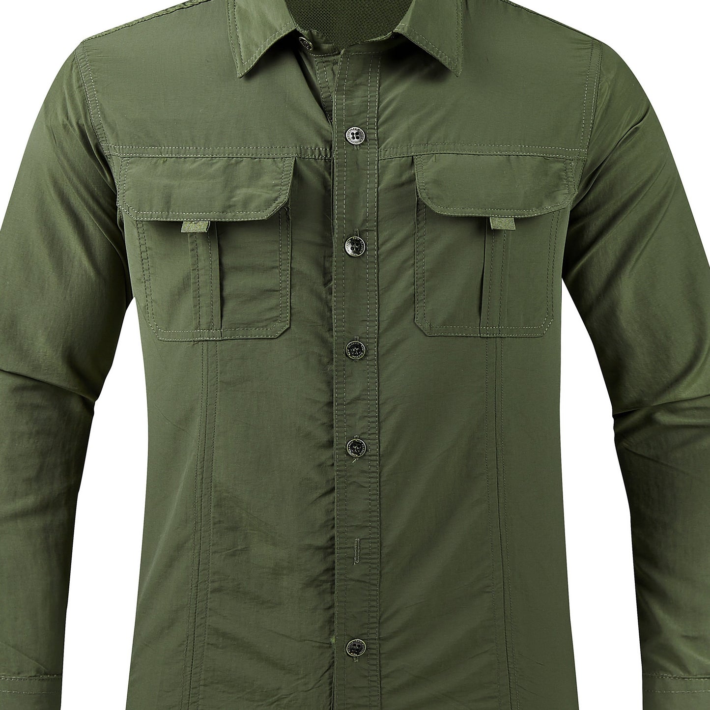Mens Quick Dry Shirt Men's Quick-Dry Shirt - Beige Button-Up Formal & casual shirt with Button Front Placket, Long Sleeve Non-Sticky Fabric for Office, Outdoor,