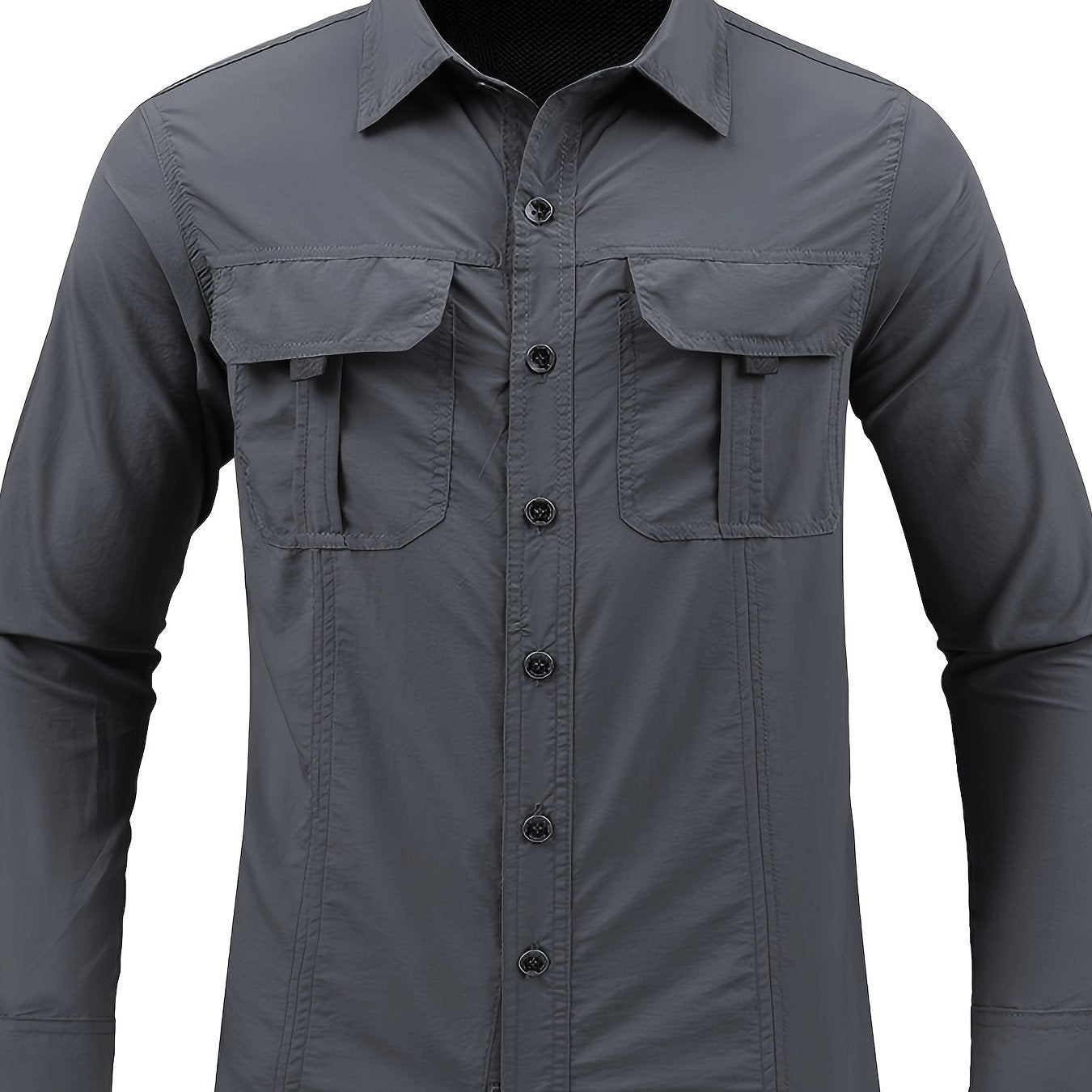Mens Quick Dry Shirt Men's Quick-Dry Shirt - Beige Button-Up Formal & casual shirt with Button Front Placket, Long Sleeve Non-Sticky Fabric for Office, Outdoor,