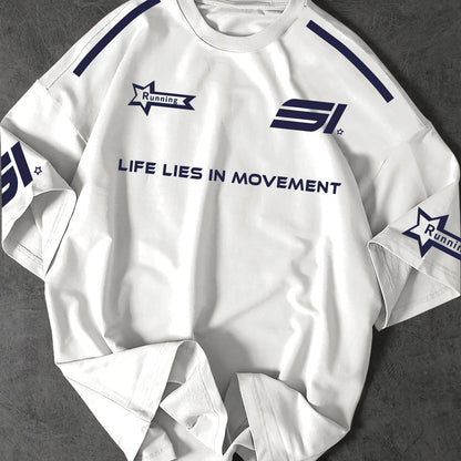 Street Fashion T-Shirt Soft Polyester Men's Street Fashion T-Shirt | Casual Loose Fit