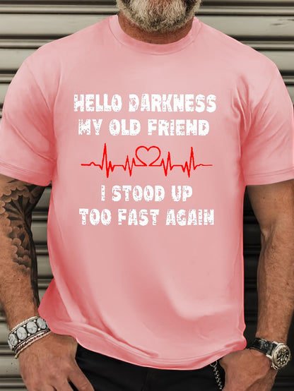 Bold Graphic Tee Plus Size Men's Casual Short Sleeve T-Shirt