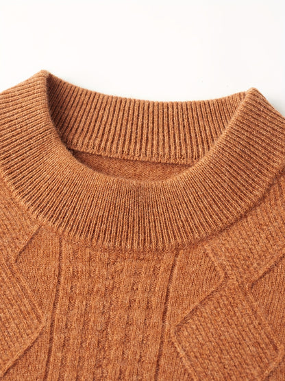New Cross-Border Autumn And Winter Men'S Sweater Made of 100% Pure Velvet, Crafted from High-Quality Pure Velvet Fabric,