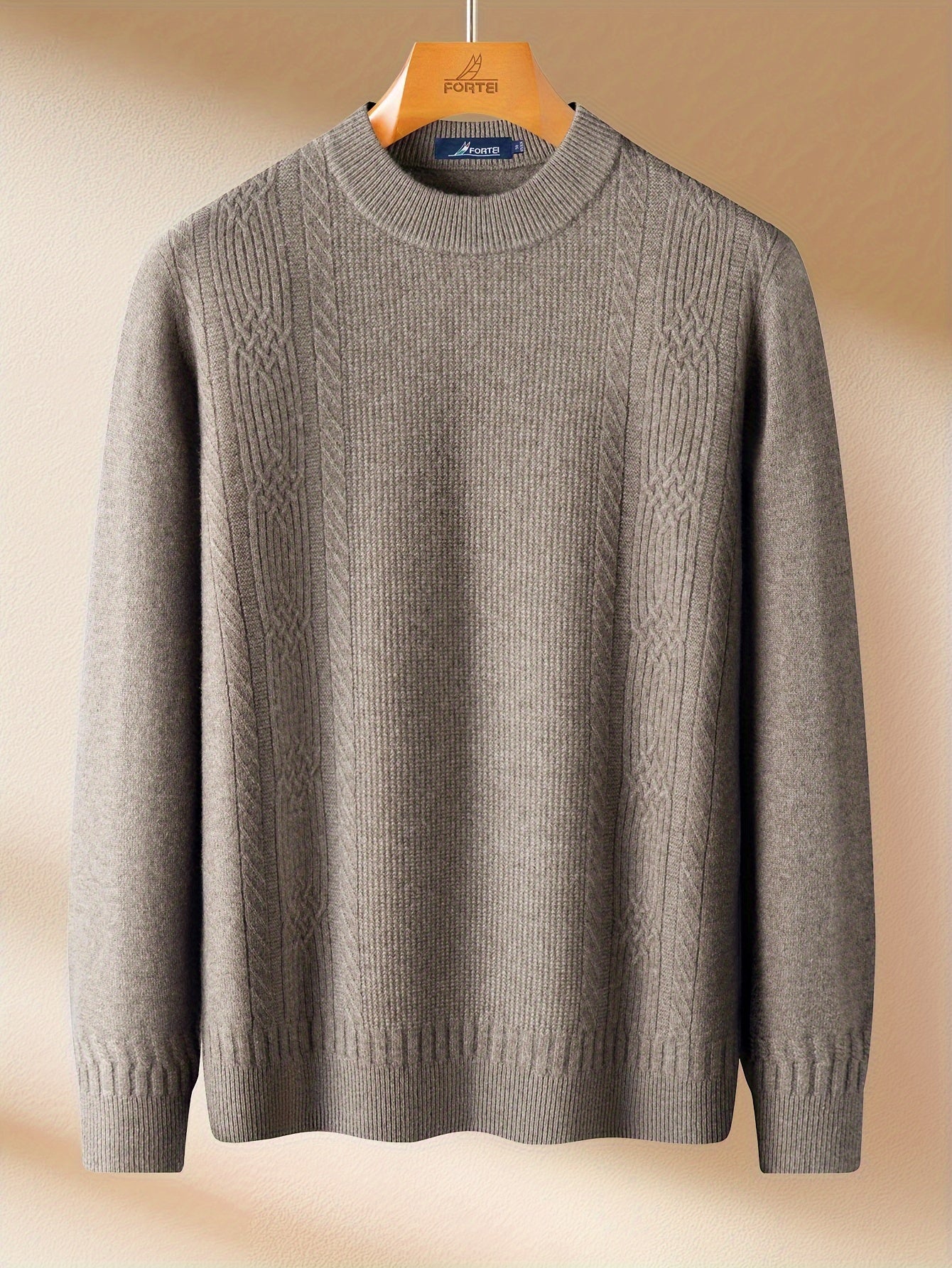 Men'S Sweater - Thick Warm Winter Pullover Sweater, Soft Warm Long Sleeve Sweater for Office, Formal Events & Everyday Cold Weather - Non-See-Through