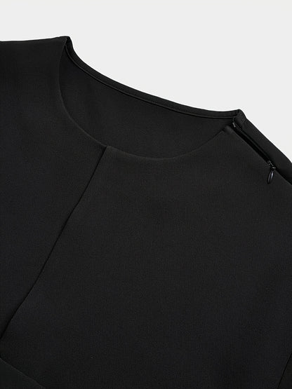 Men'S Suit, Short Sleeve Top, Round Neck, Fake Pocket Design, Hem Slit, Elastic Pants, Plus Size Men'S Suit, Men'S Casual Shirt and Pants Set,