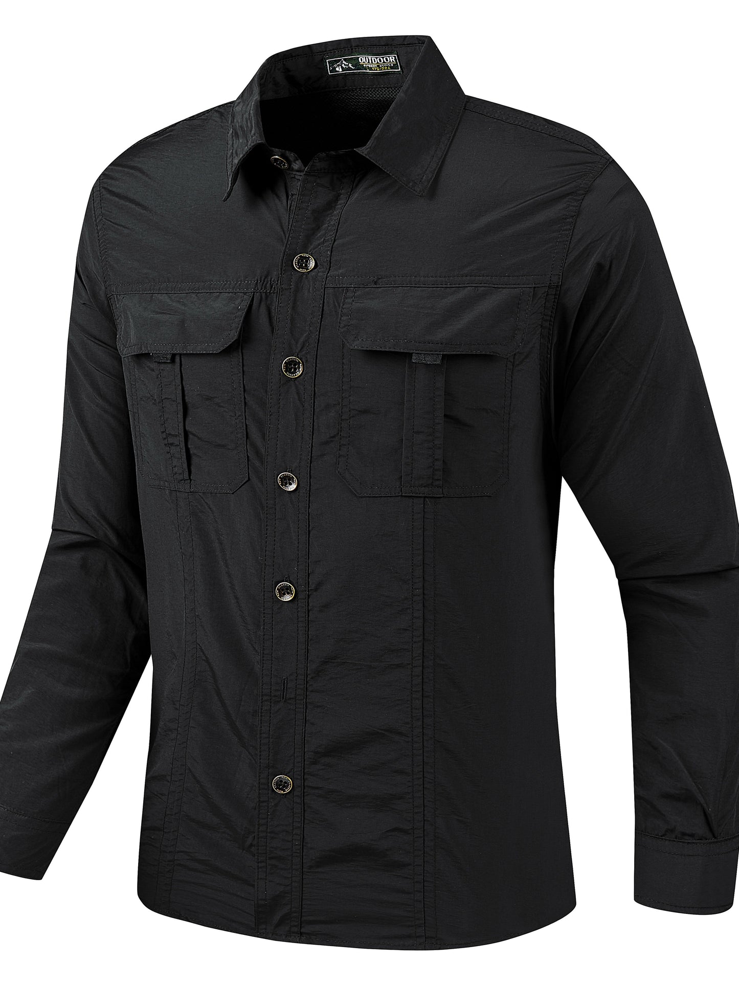 Mens Quick Dry Shirt Men's Quick-Dry Shirt - Beige Button-Up Formal & casual shirt with Button Front Placket, Long Sleeve Non-Sticky Fabric for Office, Outdoor,