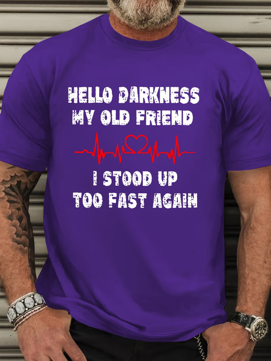 Bold Graphic Tee Plus Size Men's Casual Short Sleeve T-Shirt