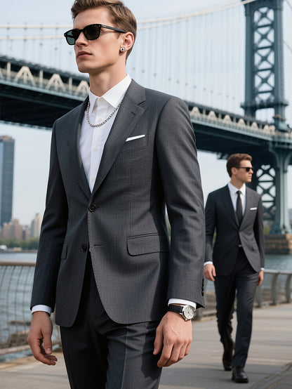 Men'S Suit Set, Suit Jacket And Trousers Set, Professional Attire Suitable For Interviews, Gatherings, Leisure And Holiday Gifts