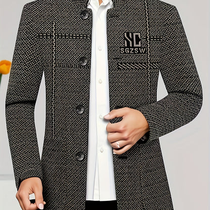 Men'S Premium Dad Suit Jacket - Stylish Two-Button Design, Long Sleeve, Regular Fit, Perfect for Spring & Fall Business Casual Wear, Casual Attire Jacket|Modern Dad Suit|Single Breasted Jacket