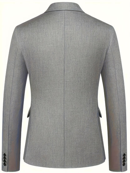 Men's Three-Piece Suit with Vest, Trousers, and Jacket for Weddings and Important Occasions